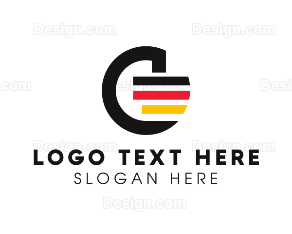 German Flag Letter G Logo