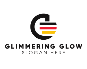 German Flag Letter G  logo design