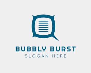 Pillow Speech Bubble logo design