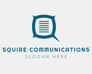 Pillow Speech Bubble logo design