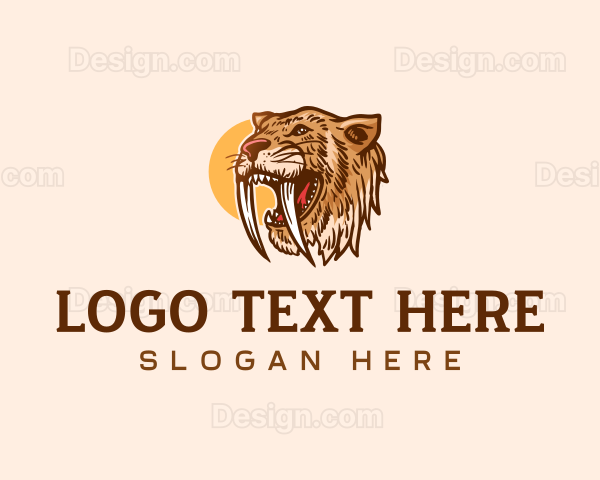 Prehistoric Tiger Wildlife Logo