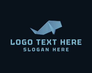 Sea Whale Origami  logo