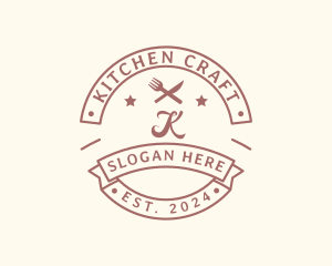 Kitchen Fork Knife Restaurant logo design