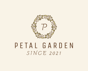 Organic Natural Wreath  logo design