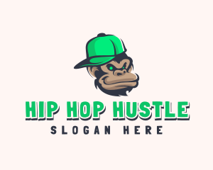 Hip Hop Monkey Hat logo design