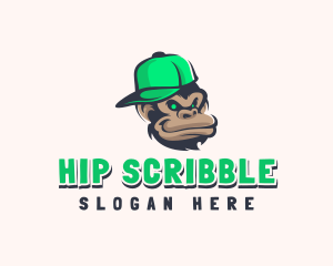 Hip Hop Monkey Hat logo design