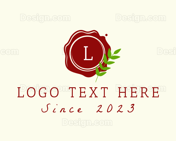 Stamp Seal Leaf Logo