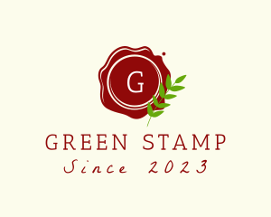 Stamp Seal Leaf logo design