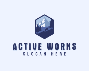 Outdoor Mountain Bear logo design