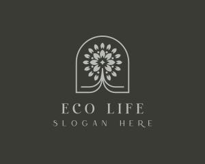 Eco Flower Tree logo design