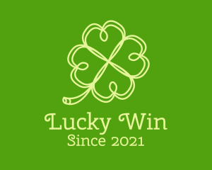 Irish Heart Clover Leaf  logo design