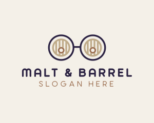 Barrel Glasses Brewery Nerd logo