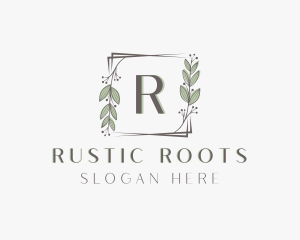 Botanical Floral Leaf logo design