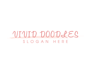 Pink Watercolor Signature  logo design