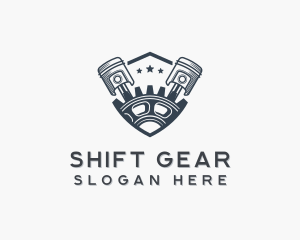 Industrial Gear Piston logo design