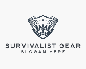 Industrial Gear Piston logo design