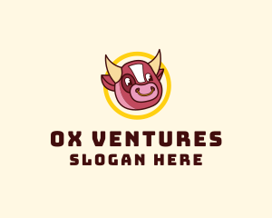 Cartoon Ox Head logo design