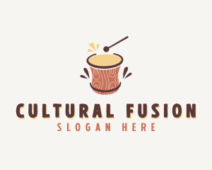 Cultural African Drum logo design