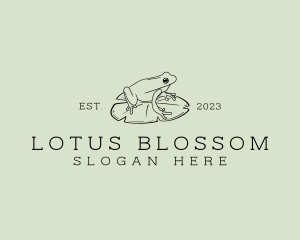 Lotus Leaf Frog logo design