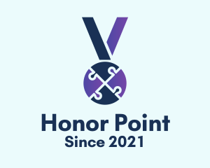 Puzzle Medal Award logo design