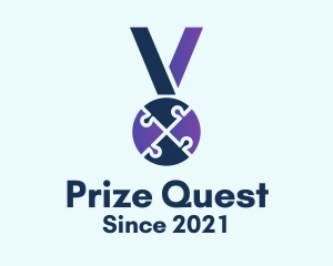 Puzzle Medal Award logo design