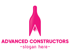 Magenta Wine Mountain logo design