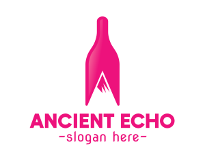 Magenta Wine Mountain logo design