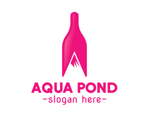 Magenta Wine Mountain logo design