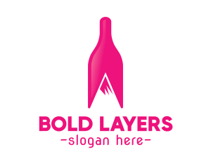 Magenta Wine Mountain logo design