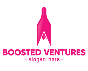 Magenta Wine Mountain logo design