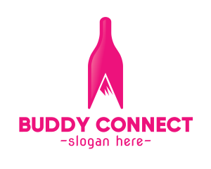 Magenta Wine Mountain logo design