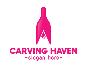 Magenta Wine Mountain logo design