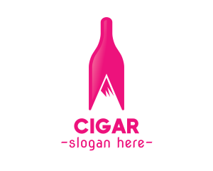 Magenta Wine Mountain logo design