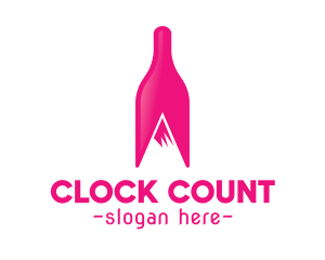 Magenta Wine Mountain logo design