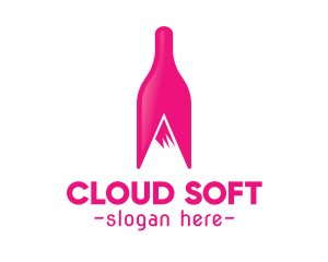 Magenta Wine Mountain logo design