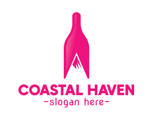 Magenta Wine Mountain logo design