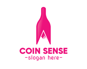 Magenta Wine Mountain logo design