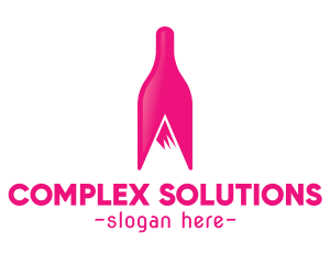 Magenta Wine Mountain logo design