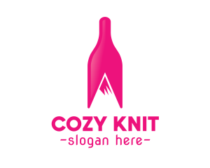 Magenta Wine Mountain logo design