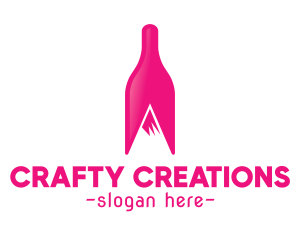 Magenta Wine Mountain logo design