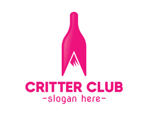 Magenta Wine Mountain logo design