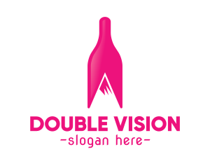 Magenta Wine Mountain logo design