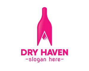 Magenta Wine Mountain logo design