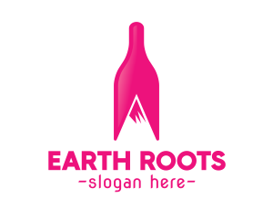 Magenta Wine Mountain logo design