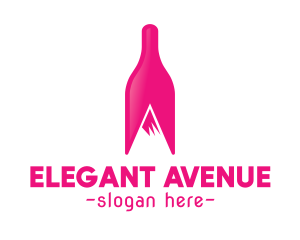 Magenta Wine Mountain logo design