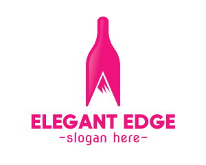Magenta Wine Mountain logo design