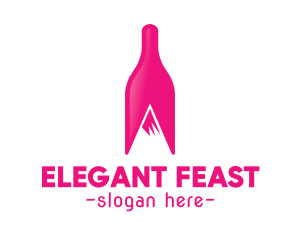 Magenta Wine Mountain logo design