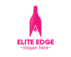 Magenta Wine Mountain logo design