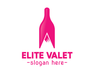 Magenta Wine Mountain logo design