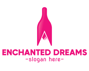 Magenta Wine Mountain logo design